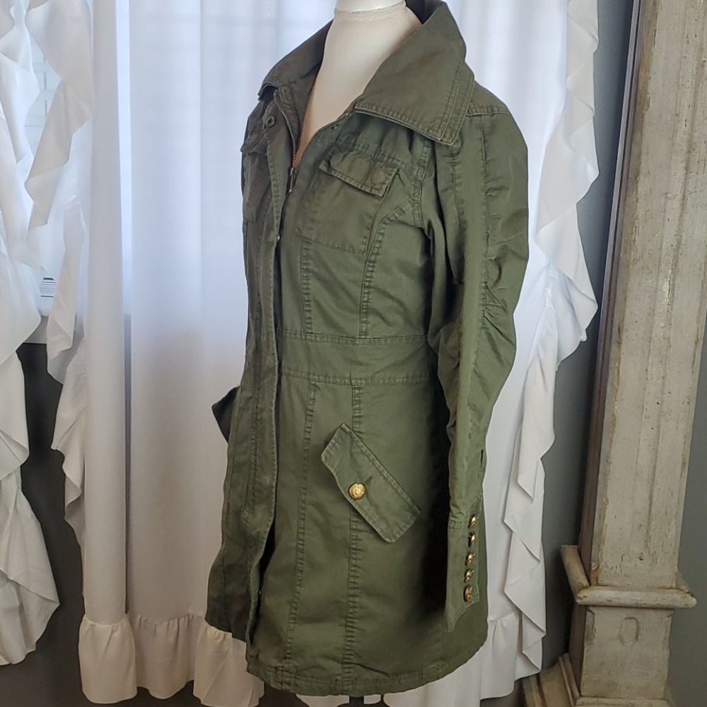 DB ESTABLISHED 1962 GREEN MID LENGTH COAT SIZE SMALL - Picture 6 of 9